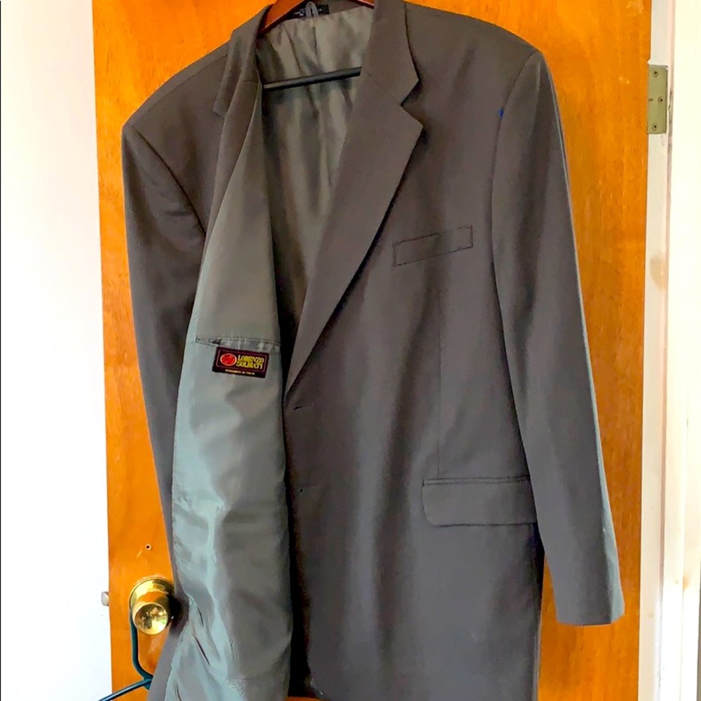 Lorenzo Solbiati Italian Wool Suit. green.